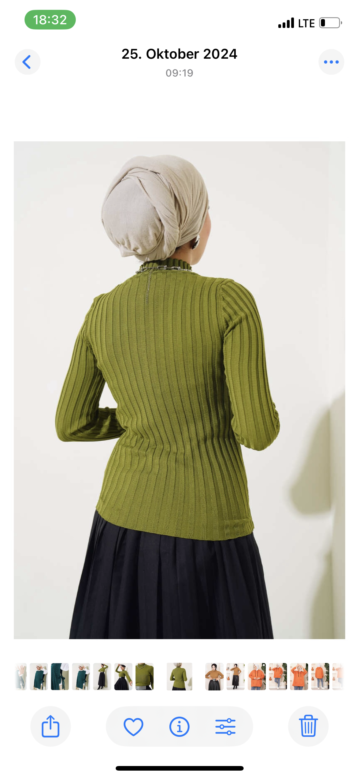 Rippstrick-Longsleeve mit Stehkragen – Olivgrün